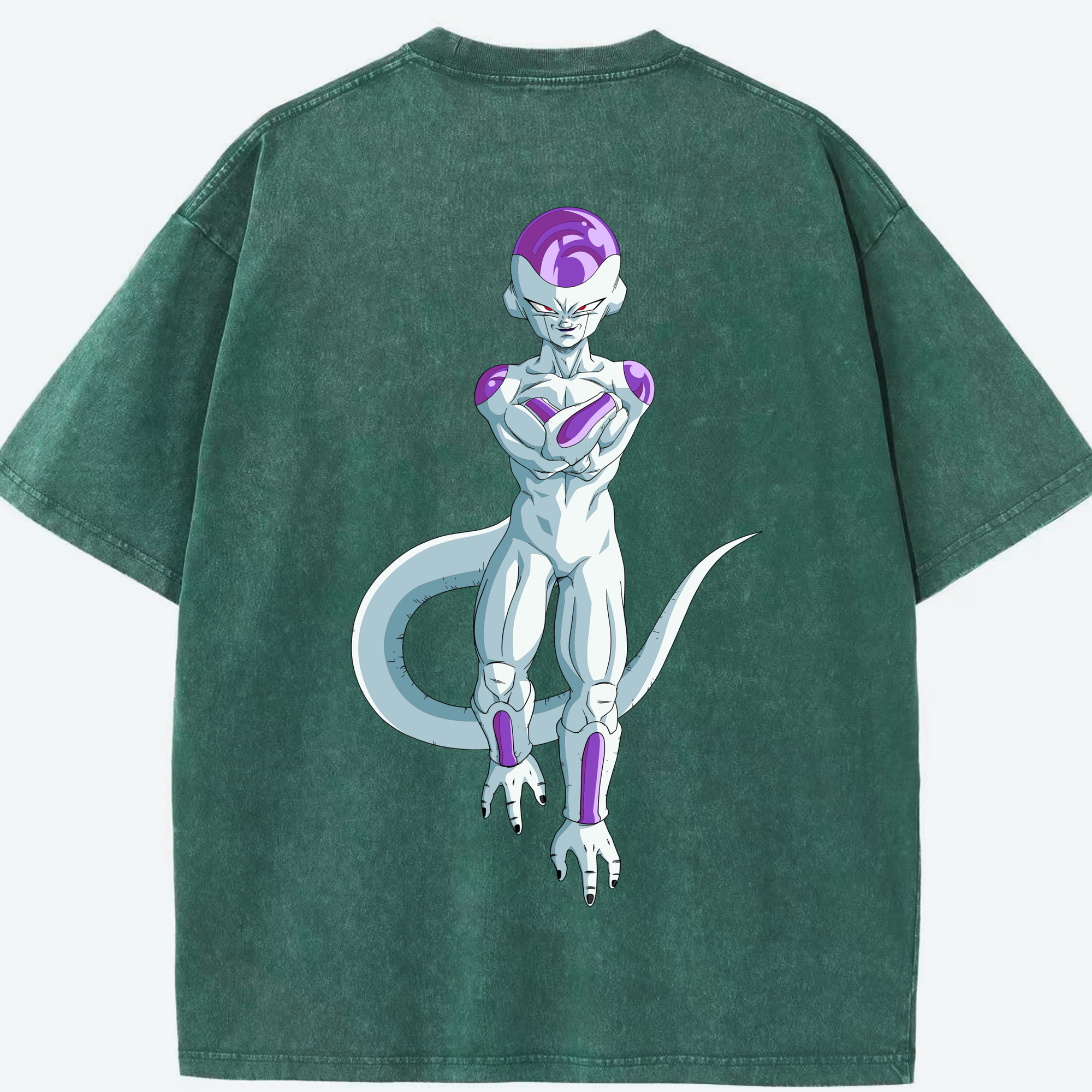 （画像用） ドラゴンボール フリーザ DRAGON BALL Frieza 綿100% ヴィンテージ風 半袖Tシャツ（背面プリント）